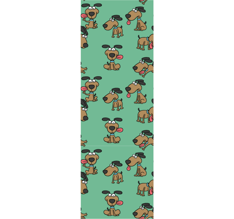 개가있는 벽지 개 만화 재미 - TenStickers