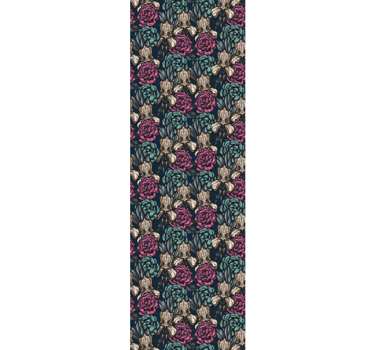 꽃이 있는 벽지 우아한 꽃무늬 태피스트리 - TenStickers