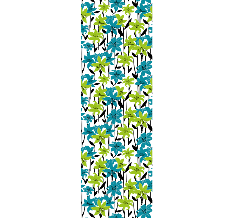 꽃이 있는 벽지 다채로운 꽃의 만개 - TenStickers