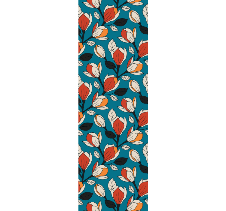 꽃이 있는 벽지 꽃 무늬 배경 - TenStickers