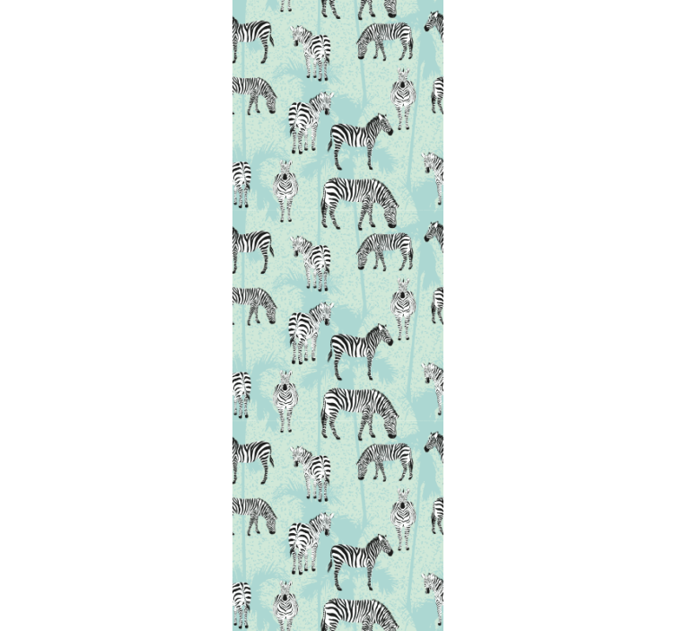 지브라 벽지 얼룩말 패턴 - TenStickers