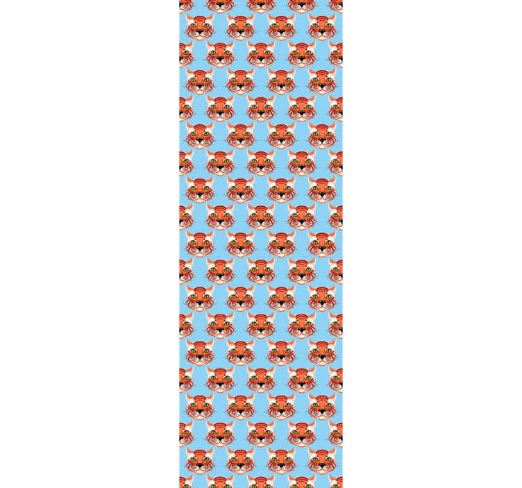 고양이가 있는 벽지 귀여운 호랑이 얼굴 - TenStickers