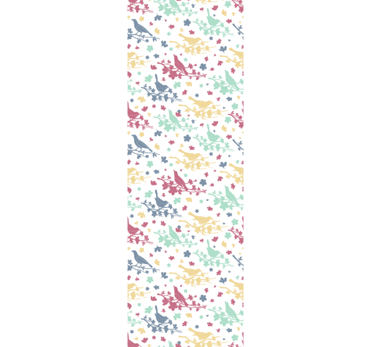 새가 있는 벽지 새 패턴 모티브 - TenStickers