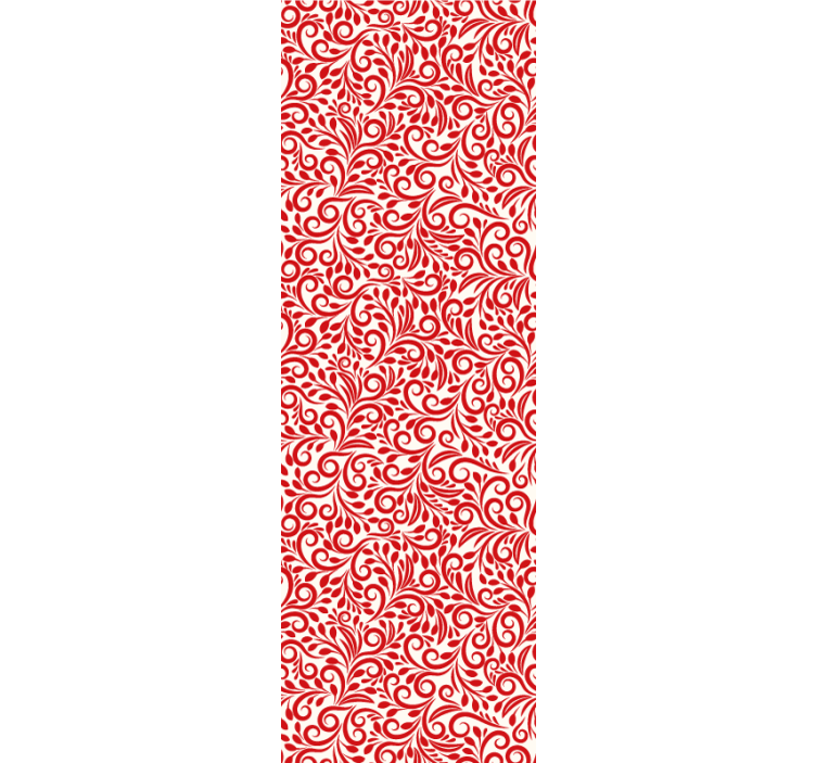 꽃 장식이 있는 벽지 장식용 소용돌이 - TenStickers