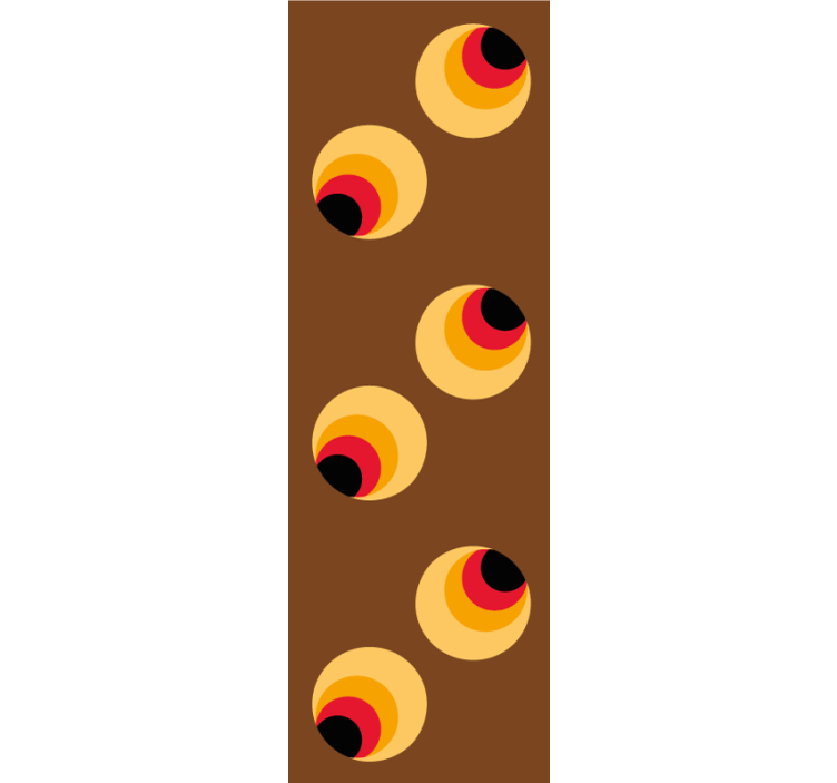 기하학적 벽지 복고풍 기하학적 오브 - TenStickers