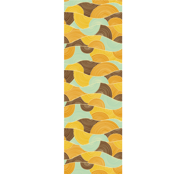 기하학적 벽지 기하학적 파도 - TenStickers