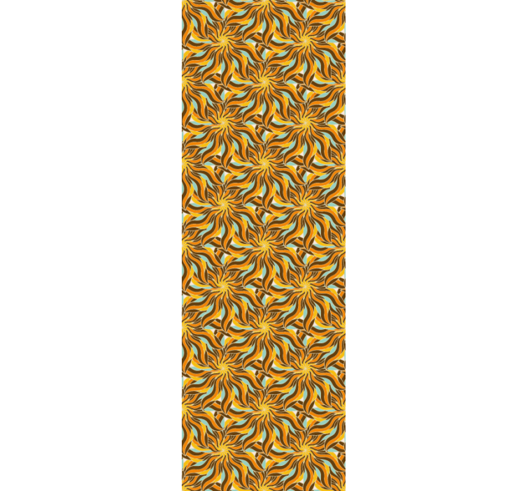 기하학적 벽지 복잡한 소용돌이 패턴 - TenStickers