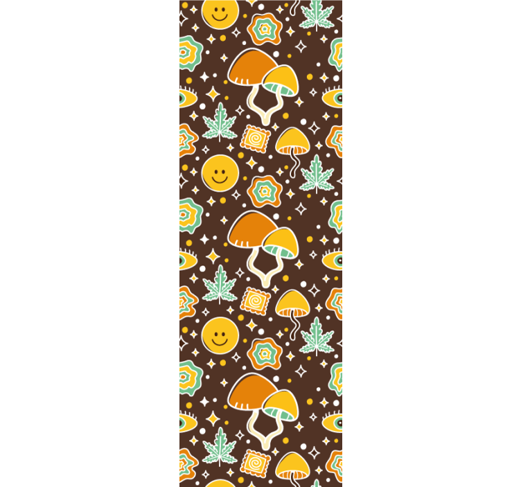 예술적 벽지 웃는 모티브 - TenStickers