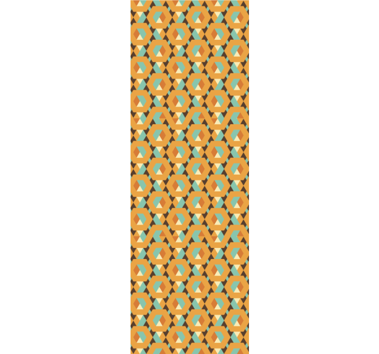 기하학적 벽지 기하학적인 복고풍 프린트 - TenStickers