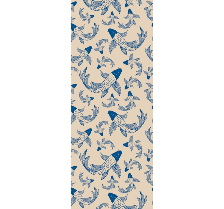 동물 벽지 잉어 물고기 패턴 - TenStickers