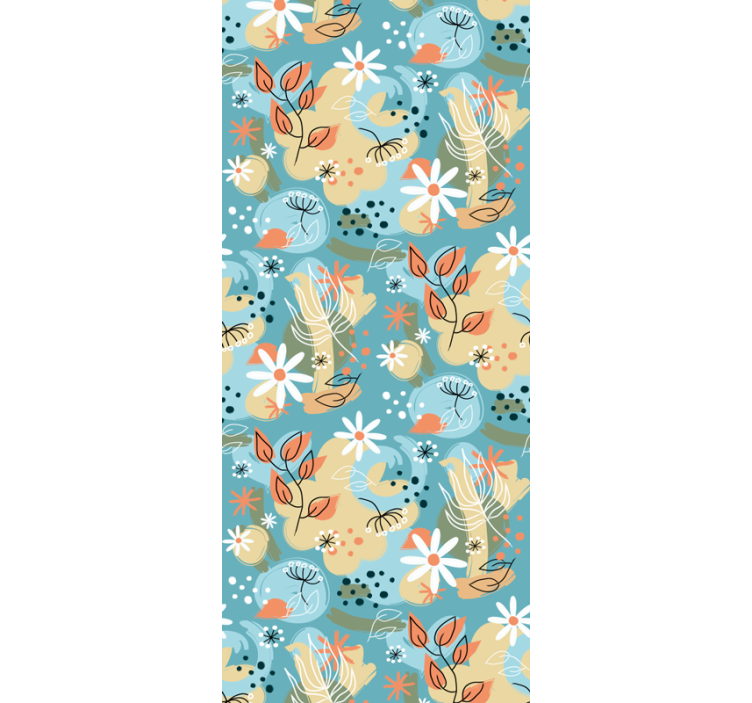 꽃이 있는 벽지 플로럴 브리즈 - TenStickers