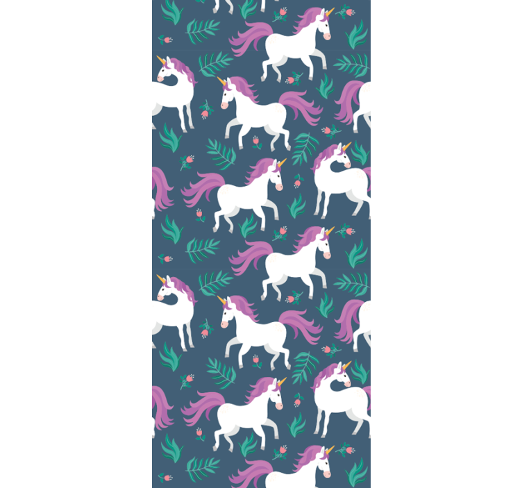 단어가 있는 배경 화면 마법의 유니콘 - TenStickers