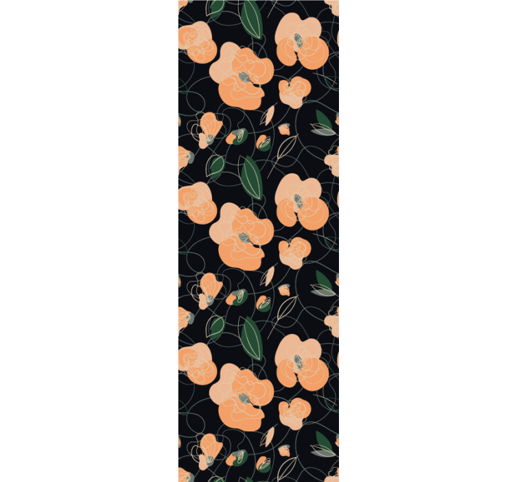 꽃이 있는 벽지 식물 꽃무늬 패턴 - TenStickers