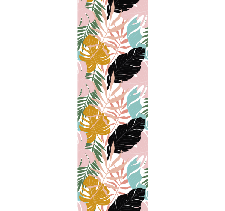 나뭇잎이 있는 벽지 이국적인 잎사귀 모음 - TenStickers