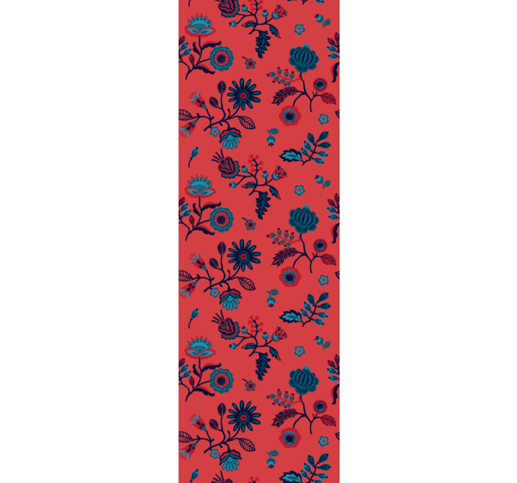 꽃 장식이 있는 벽지 꽃무늬 오버레이 - TenStickers