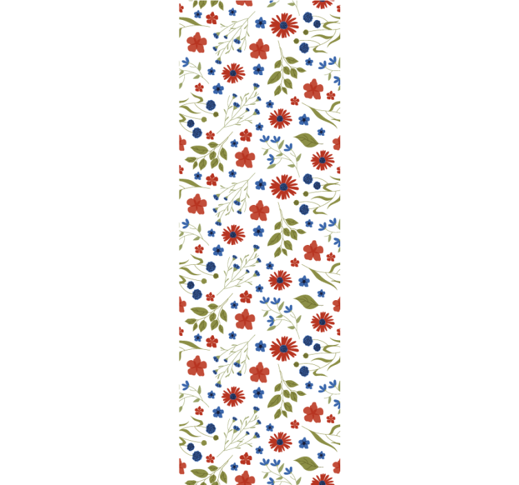 꽃이 있는 벽지 플로럴 모티프 디테일 - TenStickers