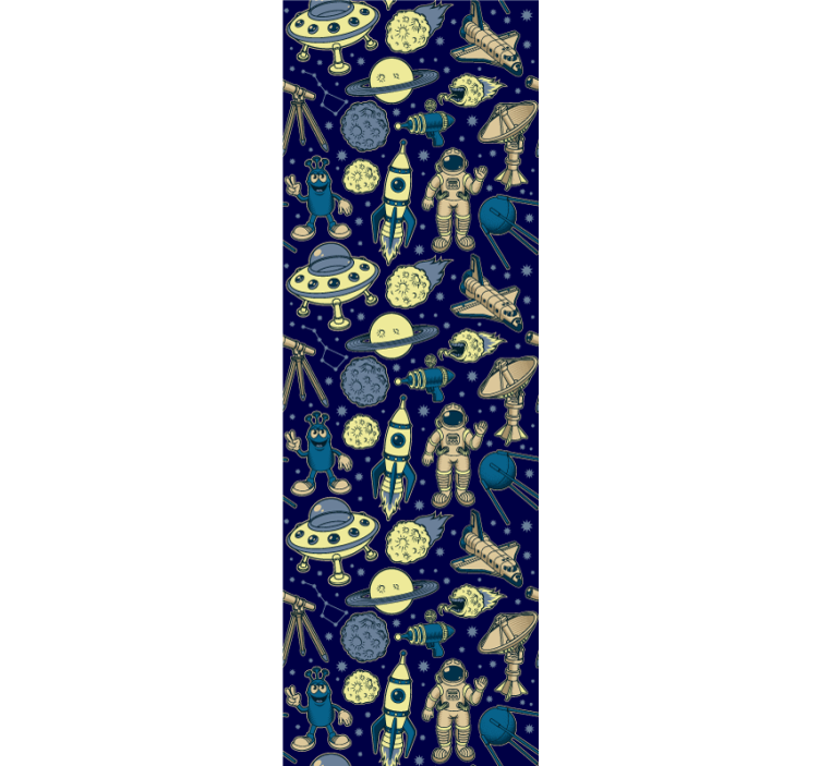 예술적 벽지 우주 탐험 테마 - TenStickers