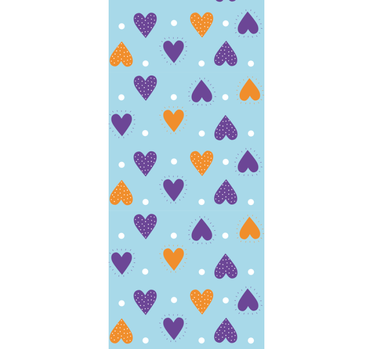 침실 벽지 심장 빗방울 - TenStickers