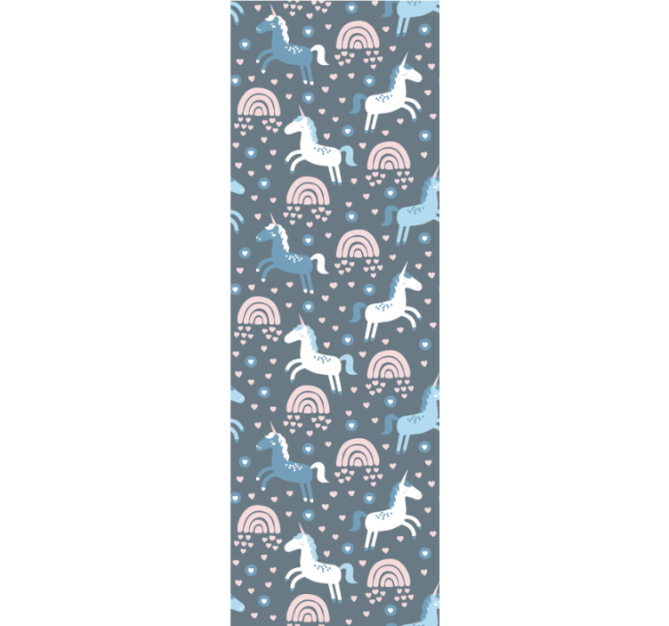 동물 벽지 기린 무지개 모티브 - TenStickers