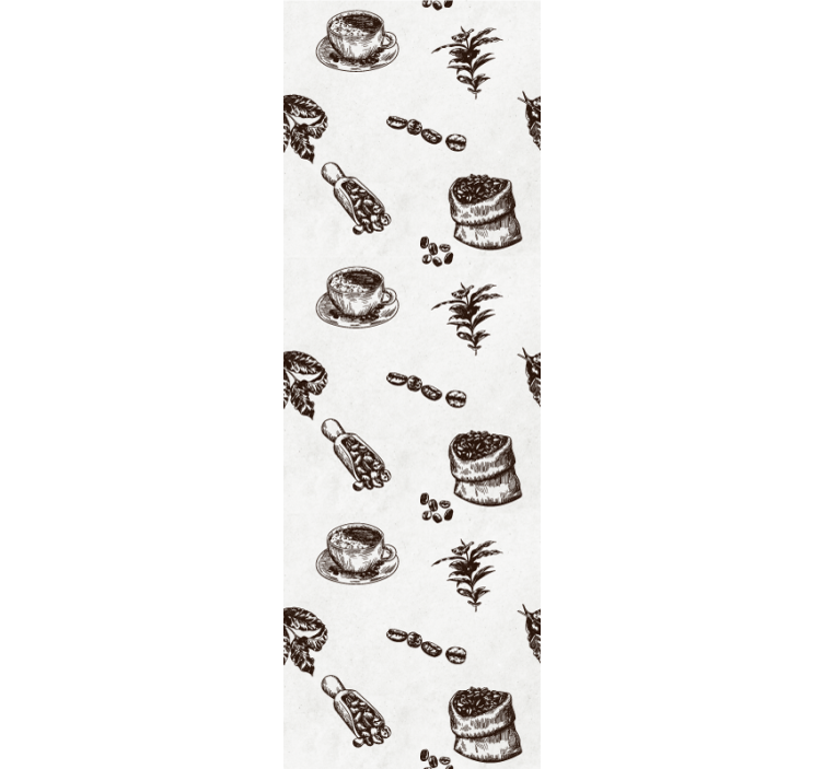 예술적 벽지 카페인 모티브 - TenStickers