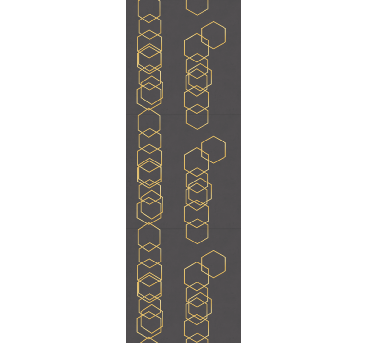 기하학적 벽지 기하학적 선형 디자인 - TenStickers