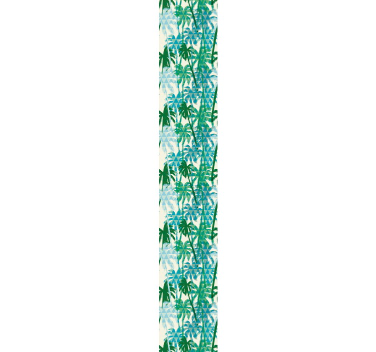 열대 우림 배경 벽지 열대 기하학 패턴 - TenStickers