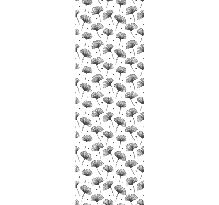 나뭇잎이 있는 벽지 은행나무 패턴 - TenStickers