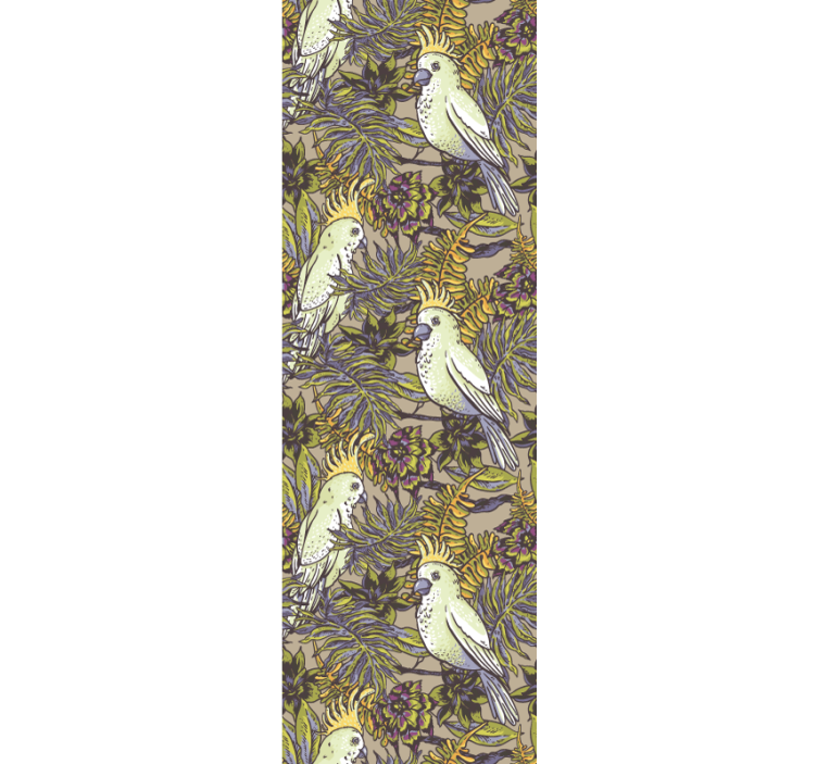 동물 벽지 열대 조류 패턴 - TenStickers