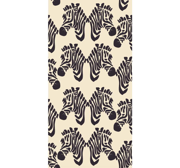 지브라 벽지 얼룩말 패턴 디자인 - TenStickers