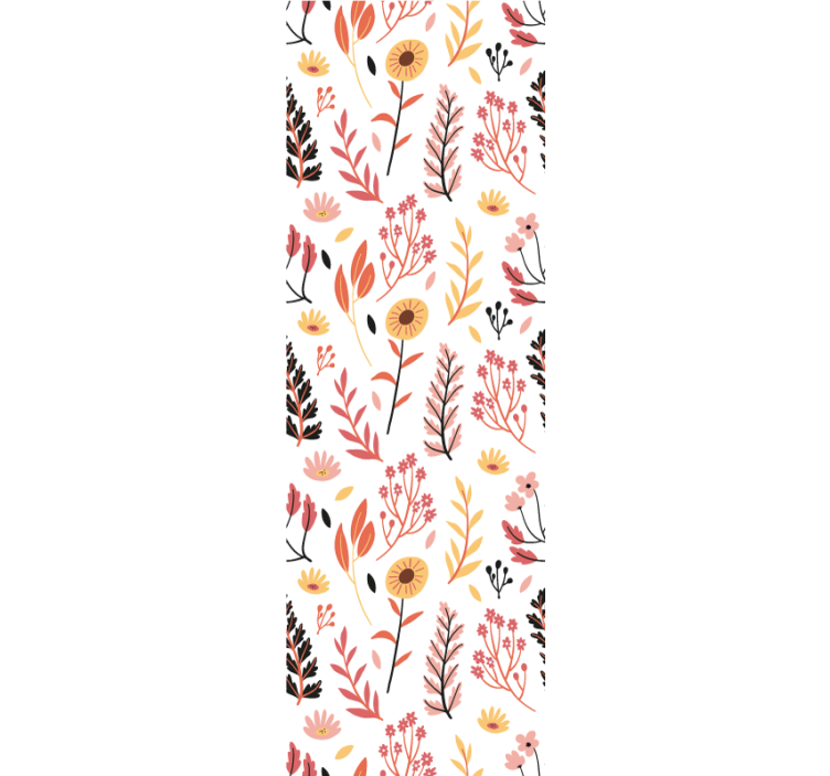 꽃이 있는 벽지 꽃 식물 디자인 - TenStickers