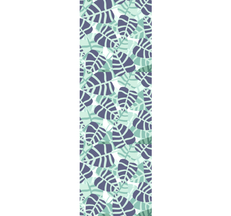 나뭇잎이 있는 벽지 몬스테라 모자이크 - TenStickers