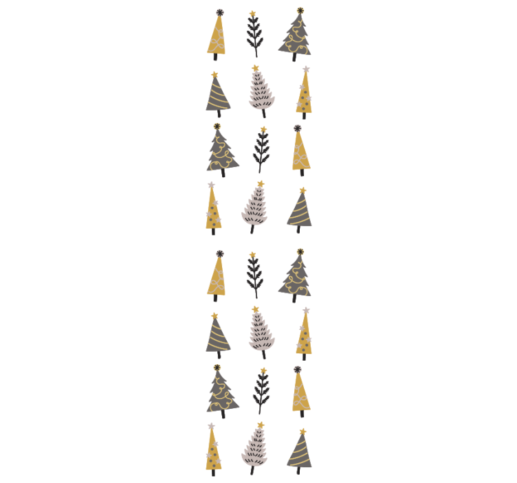 크리스마스 벽지 휴일 나무 패턴 - TenStickers