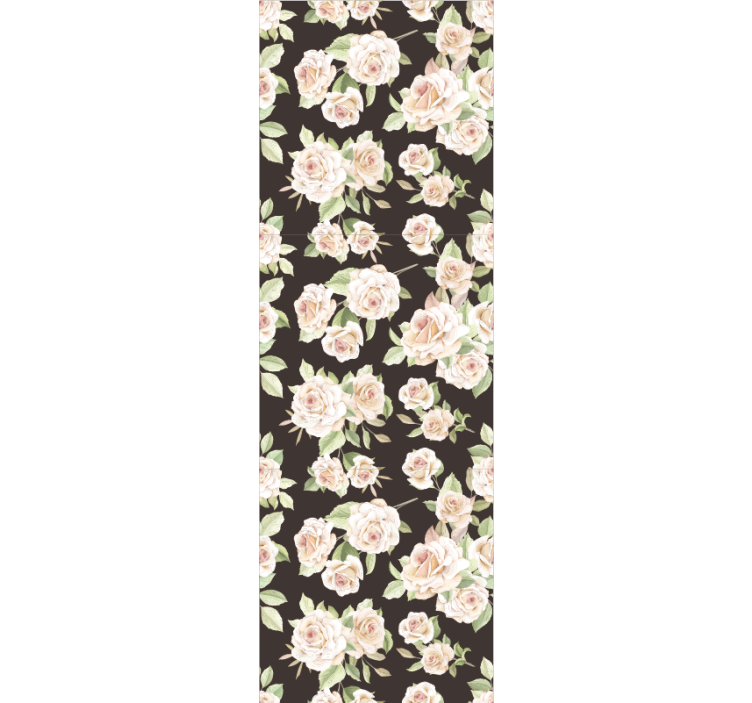 꽃이 있는 벽지 피는 장미 - TenStickers