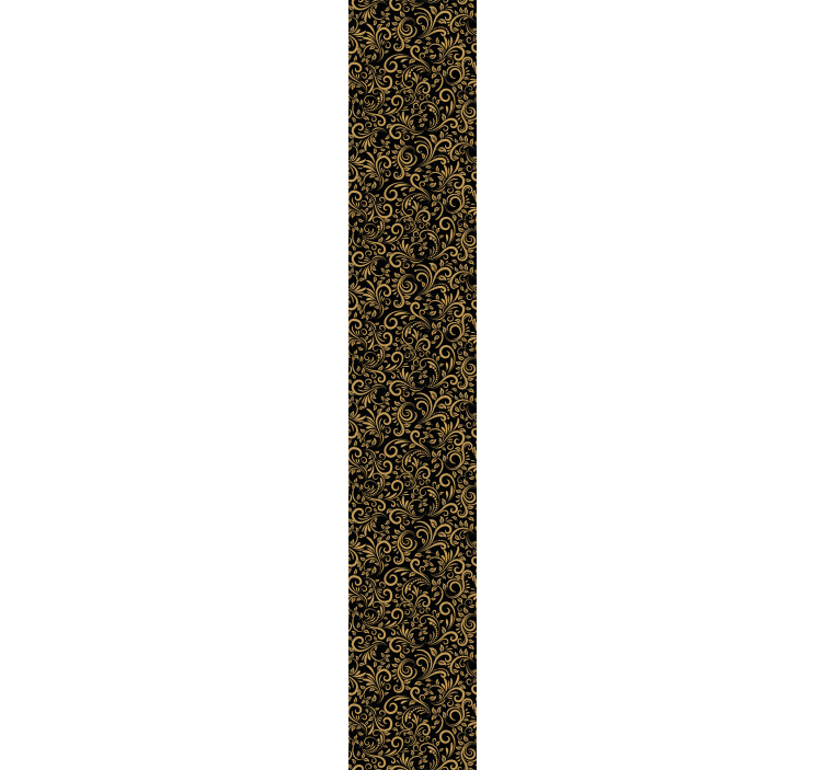 흑연 벽지 위에 황금 잎 - TenStickers