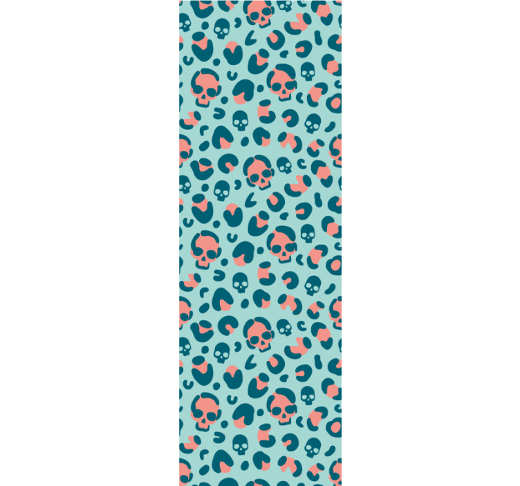 할로윈 벽지 두개골 패턴 - TenStickers