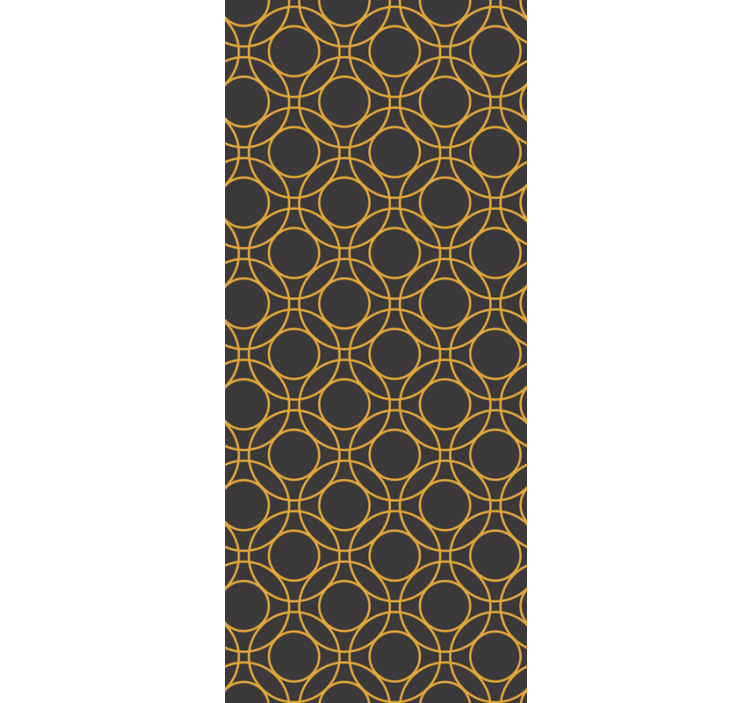 욕실 용 월페이퍼 원형 패턴 디자인 - TenStickers