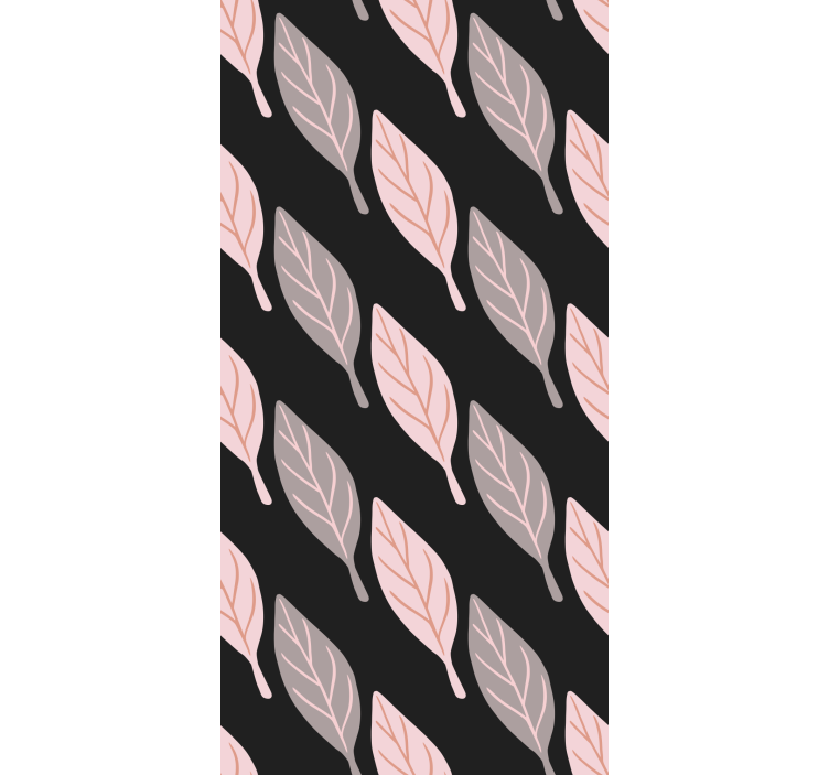 나뭇잎이 있는 벽지 우아한 나뭇잎 패턴 - TenStickers