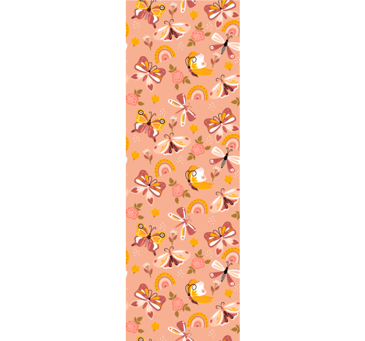 나비 배경 화면 나비 식물 패턴 - TenStickers