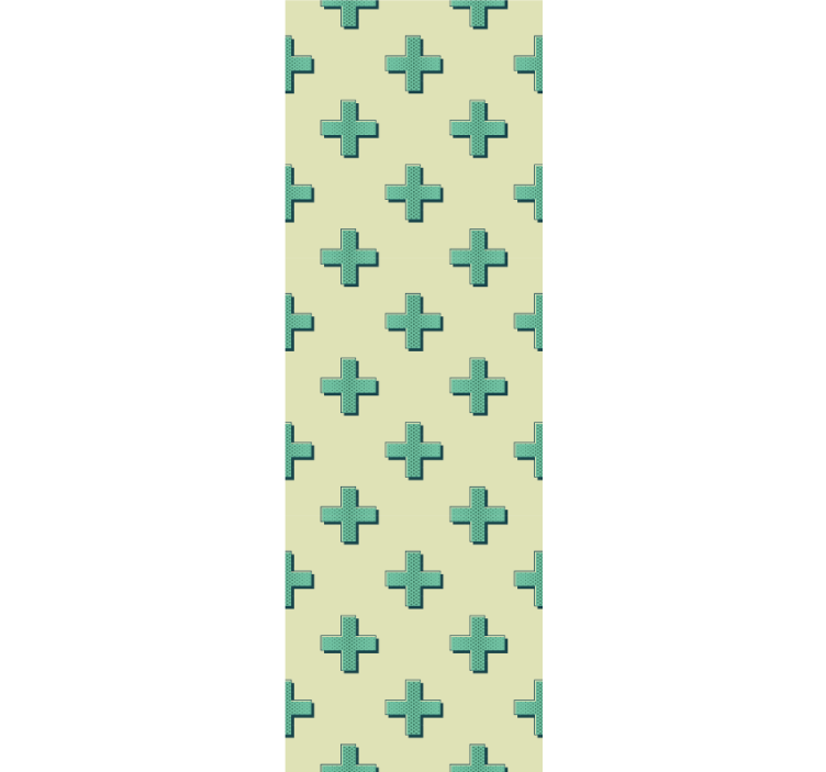기하학적 벽지 기하학적인 십자가 패턴 - TenStickers