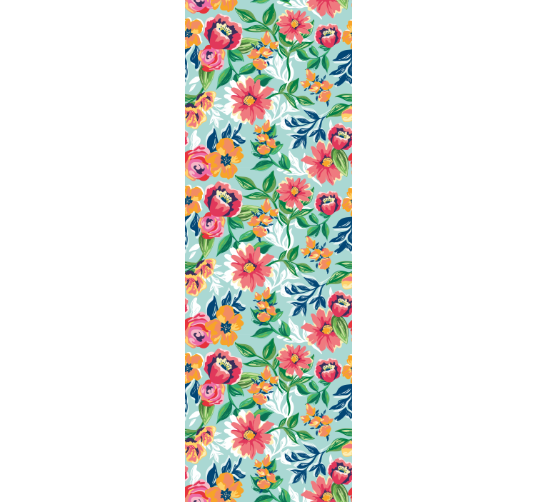 꽃이 있는 벽지 플로럴 가든 디자인 - TenStickers