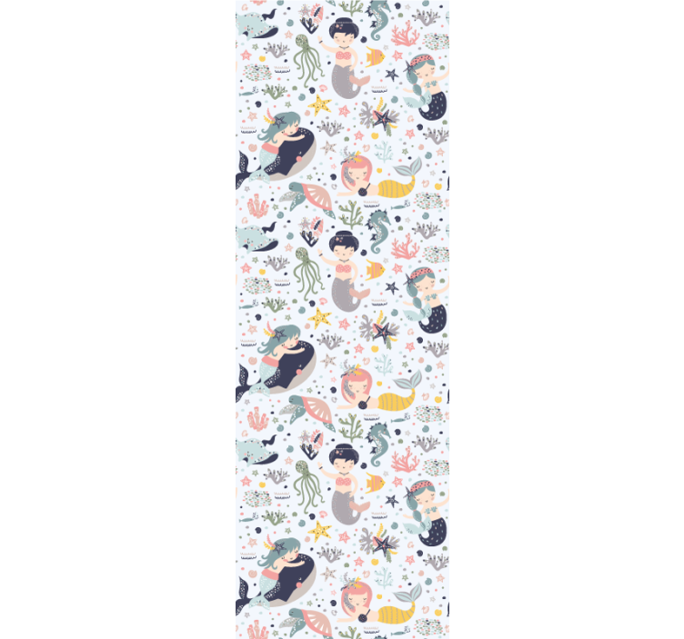 보육 벽지 인어 수중 친구들 - TenStickers