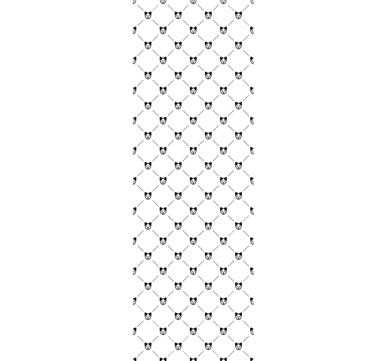 고양이가 있는 벽지 고양이 실루엣 패턴 - TenStickers