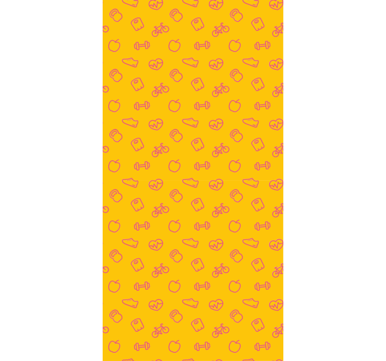 주방 벽지 낙서 아이콘 패턴 - TenStickers