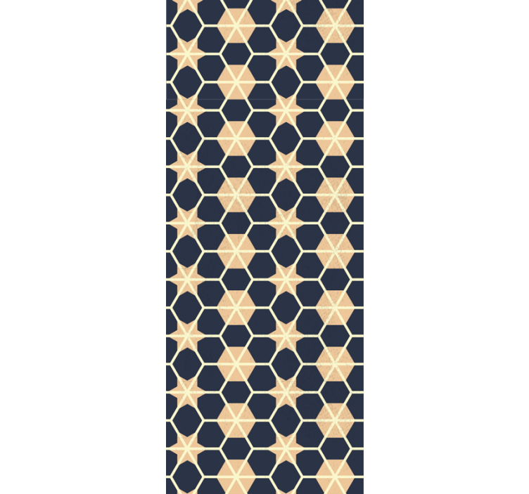 거실 배경 화면 육각별 패턴 - TenStickers