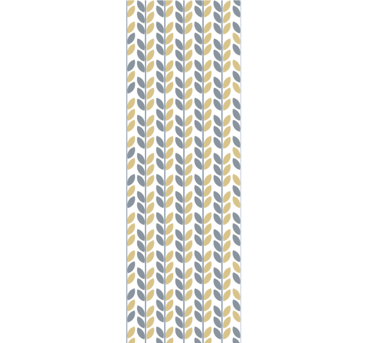 나뭇잎이 있는 벽지 세로 스타일 패턴 - TenStickers