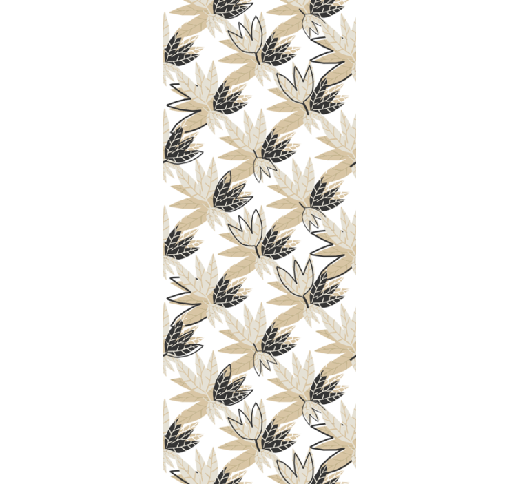 나뭇잎이 있는 벽지 식물 디자인 - TenStickers