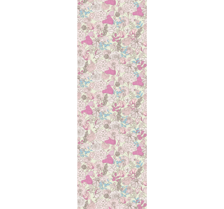 꽃 장식이 있는 벽지 빈티지 클래식 정원 - TenStickers