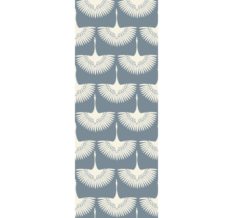 새가 있는 벽지 우아한 나는 황새 패턴 - TenStickers