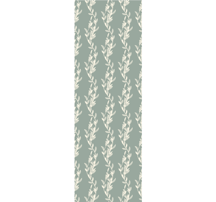 나뭇 가지 잎 벽지에 프로방스 스타일의 잎 - TenStickers