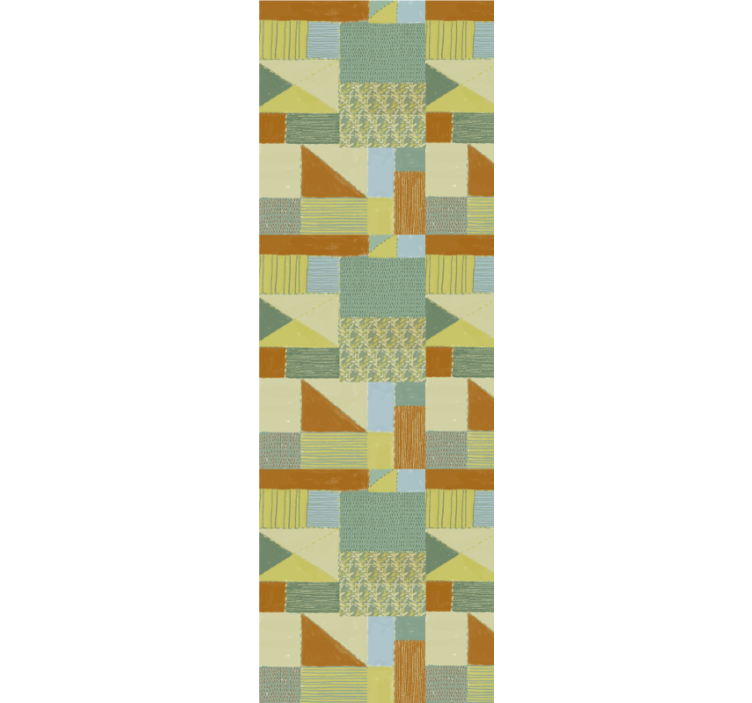 기하학적 벽지 추상 패턴 블록 - TenStickers